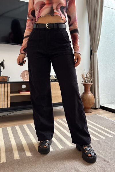 Selena negro corduroy